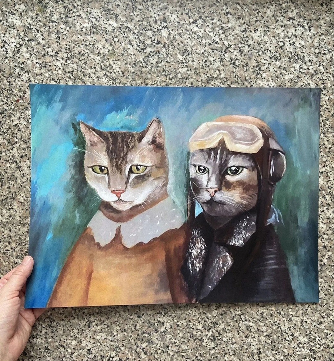 Картина Кот летчик и кошка