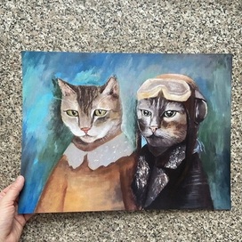 Картина Кот летчик и кошка