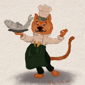 Кот повар
