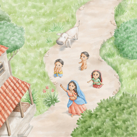 Иллюстрация для книги "Pick a boo with Krishna"