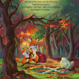 Полоса к книге "The Adventures of Rex & Alexavier Fox"