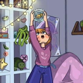 Девочка и рыбка