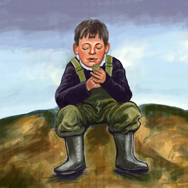 Boy with frog