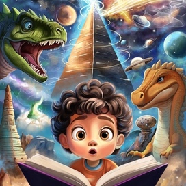 Обложка для детской книги "Магия чтения"