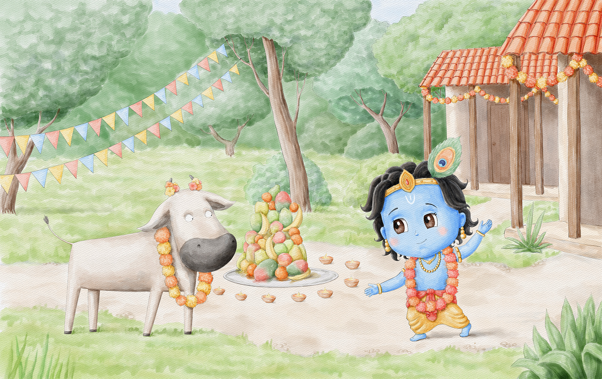 Иллюстрация для книги "Pick a boo with Krishna"