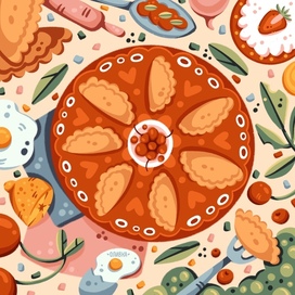 Вареники | Food illustration 
