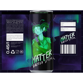 MATTER ENERGY DRINK | Иллюстрация для упаковки энергетика