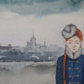 " Повесть о рыжей девочке" обложка.