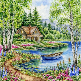 ‘’ Домик среди берёз ‘’.
