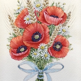 ‘’ Букетик с маками ‘’.