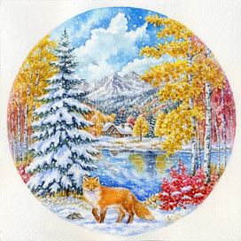 ‘’ Лисичка. Первый снег ‘’.