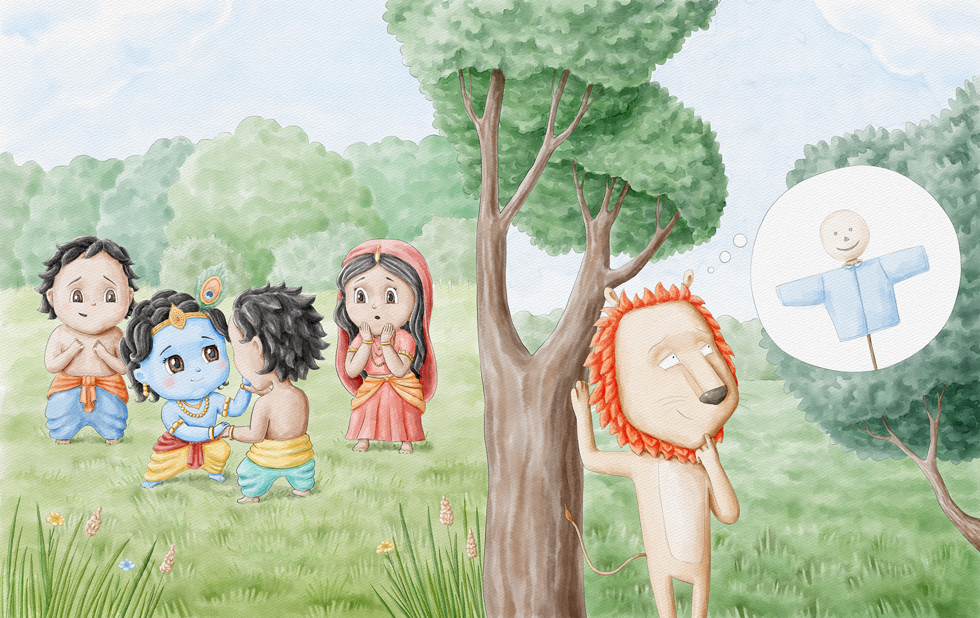 Иллюстрация для книги "Pick a boo with Krishna"