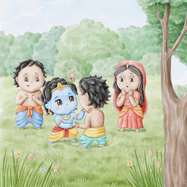 Иллюстрация для книги "Pick a boo with Krishna"