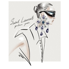 Saint Laurent fashion illustration 