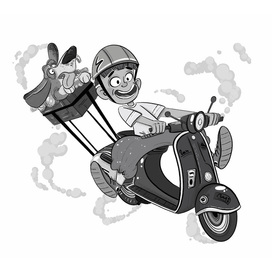 Иллюстрация к книге "Лапы, камера, мотор!"