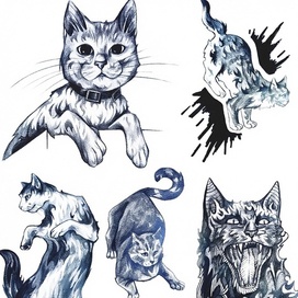 Graphic cats