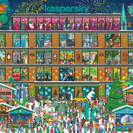 Иллюстрация для Kaspersky по заказу дизайн-студии «Мыслеформа»