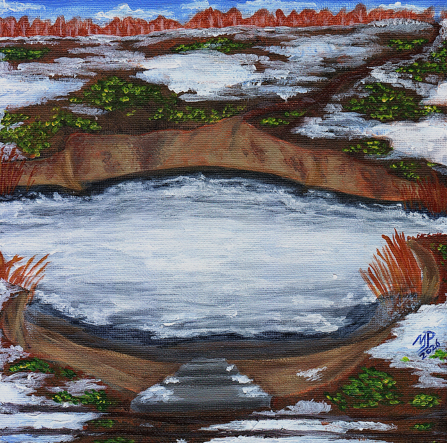 Три сосны. Весна