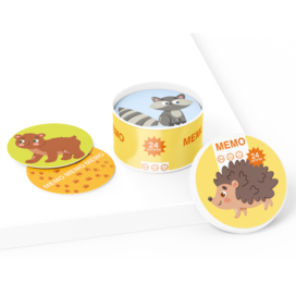 Карточки и дизайн упаковки для детской настольной игры "Мемо Животные"