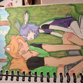 Fox and rabbit 