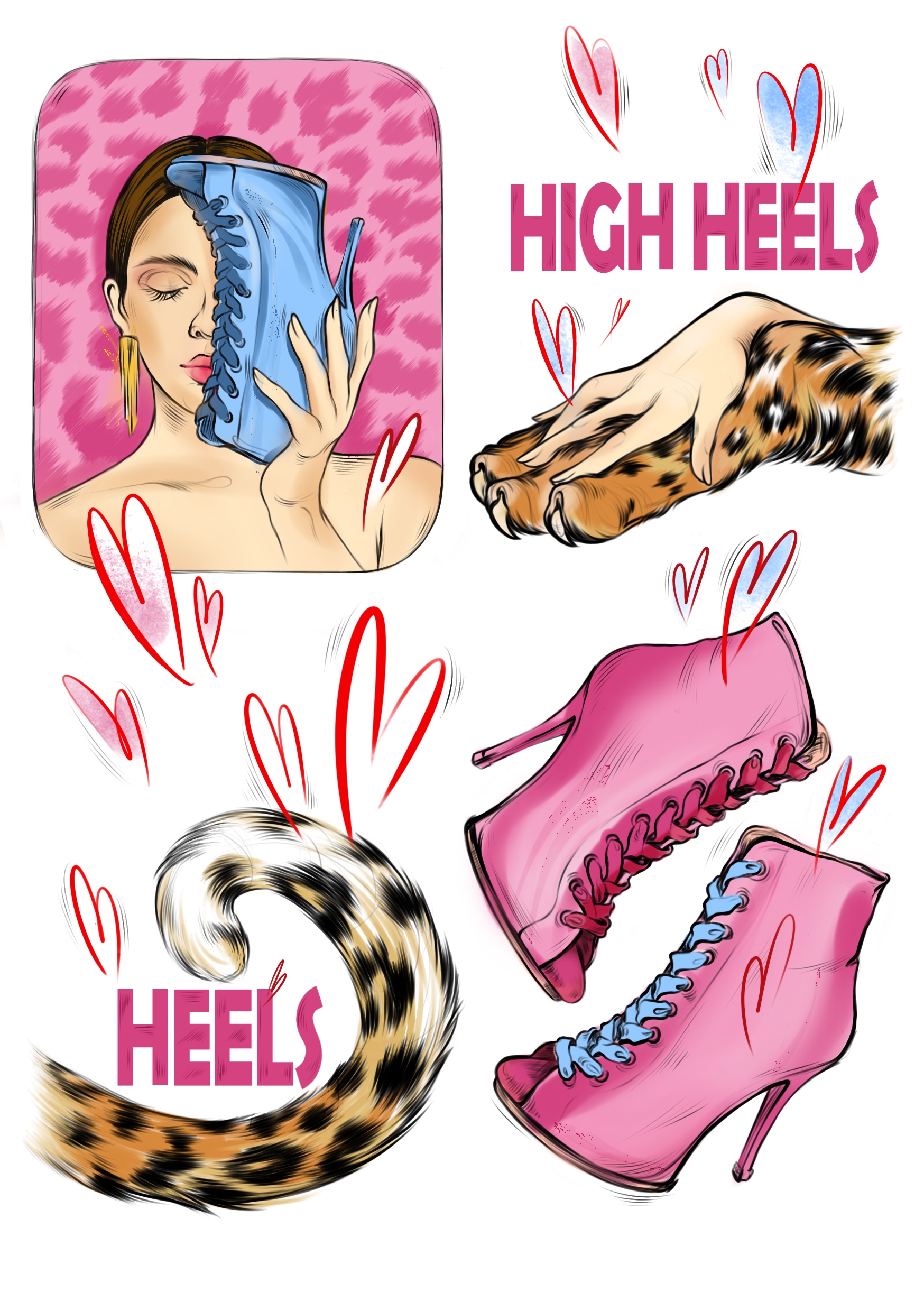 High heels fashion
