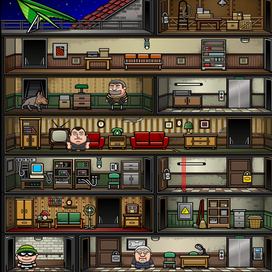 Игровой уровень, игра Bob the Robber 2