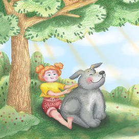 Разворот детской книги "Малиновое лето"