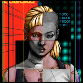 Фанарт к игре Cyberpunk 2077