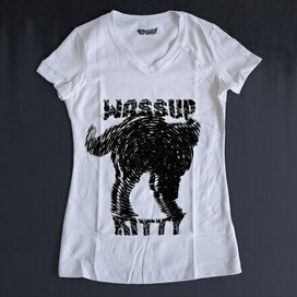 ПРИНТ ФУТБОЛКИ WASSUP KITTY