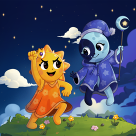 Иллюстрация "Солнце и Луна"