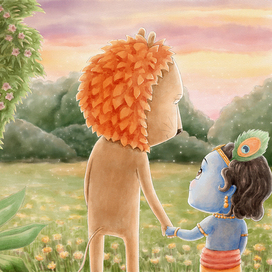 Иллюстрация для книги "Pick a boo with Krishna"