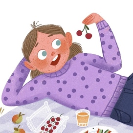 Привет! Меня зовут Резеда. И это кусочек моей иллюстрации из летней серии.