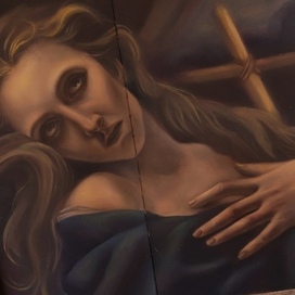 <<Mary Magdalene in the Cave» Hugues Merle