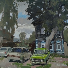 зеленый москвич