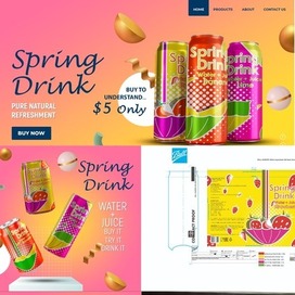 Создание продукта Spring Drink (учебная работа)