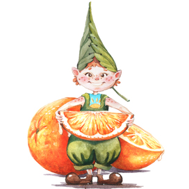 Эльф с апельсинкой