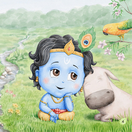 Иллюстрация для книги "Pick a boo with Krishna"