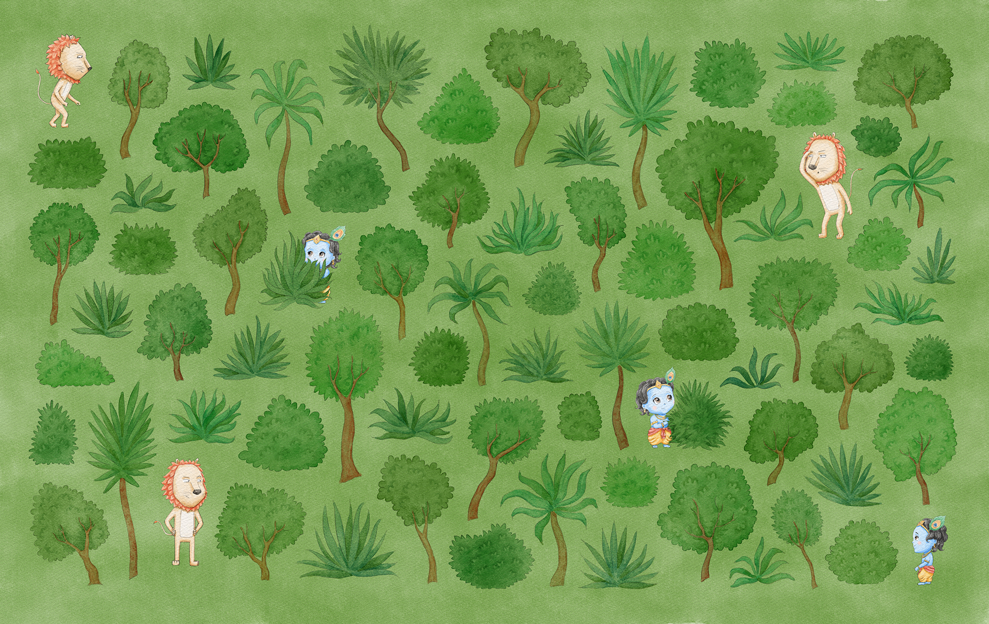 Форзац для книги "Pick a boo with Krishna"