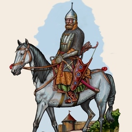 Знатный всадник поместной конницы. Русское царство, вторая половина XVI века. 