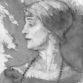 Иллюстрация для титула (профиль А.Ахматовой)