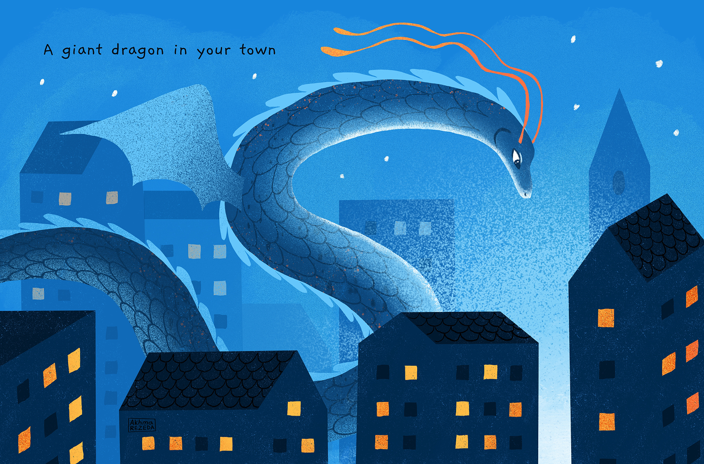 Привет! Я @akhmarezeda. Это иллюстрация для челленджа Smaugust2026