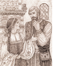 Разворот для сказки "Аленький цветочек"