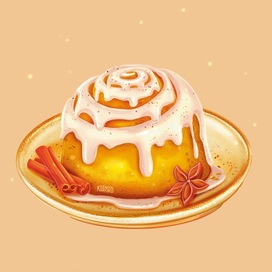 Булочка с корицей 