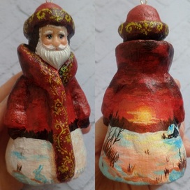 Роспись фигурки из папье-маше 
