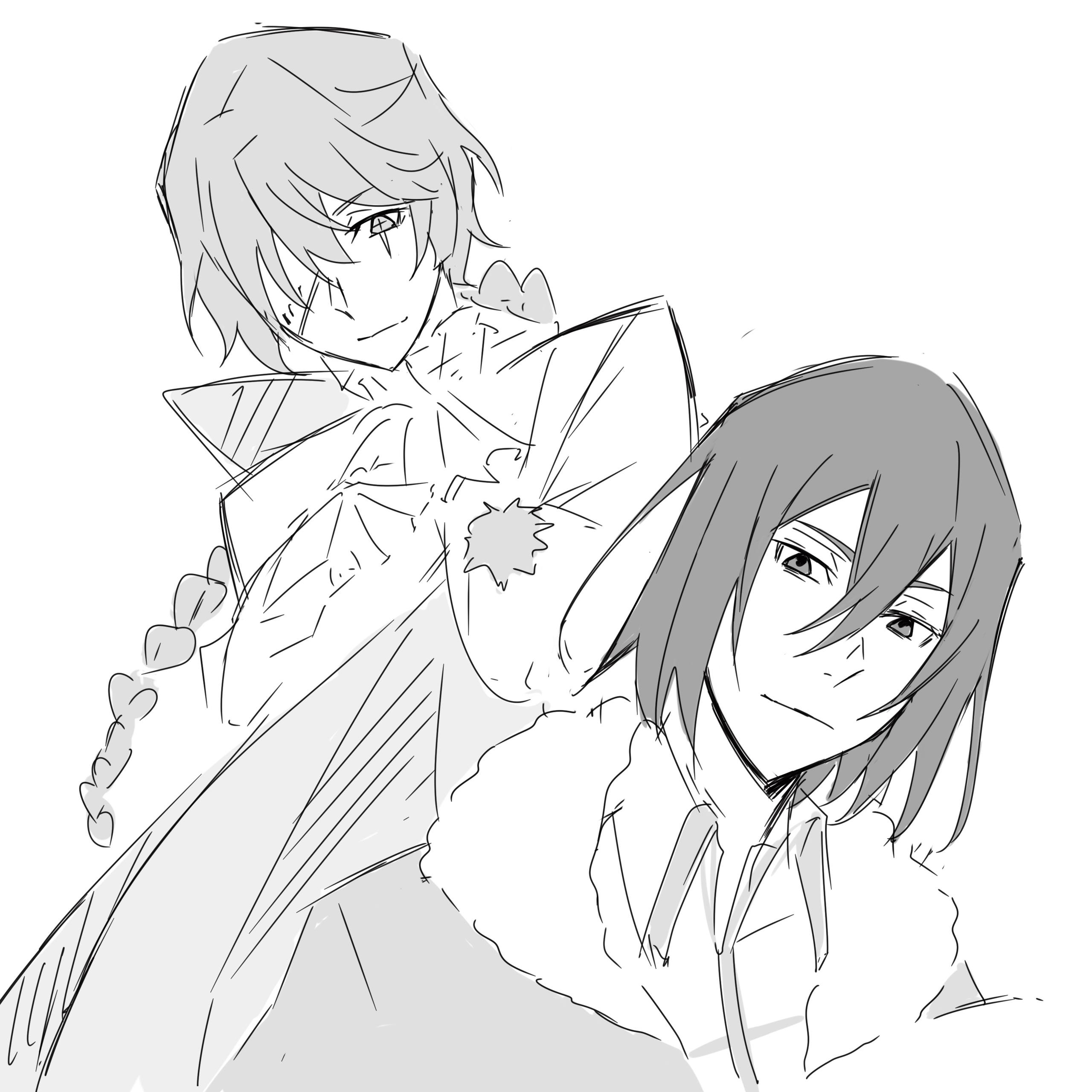2D арт в стилистике аниме Bungo Stray Dogs