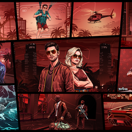 Баннер для сайта в стиле GTA