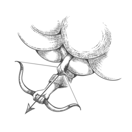 Hands of God with Arrow and Bow