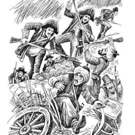 Иллюстрация к книге О. Тихомирова "Рассказы о великих полководцах"