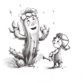 Девочка и кактус