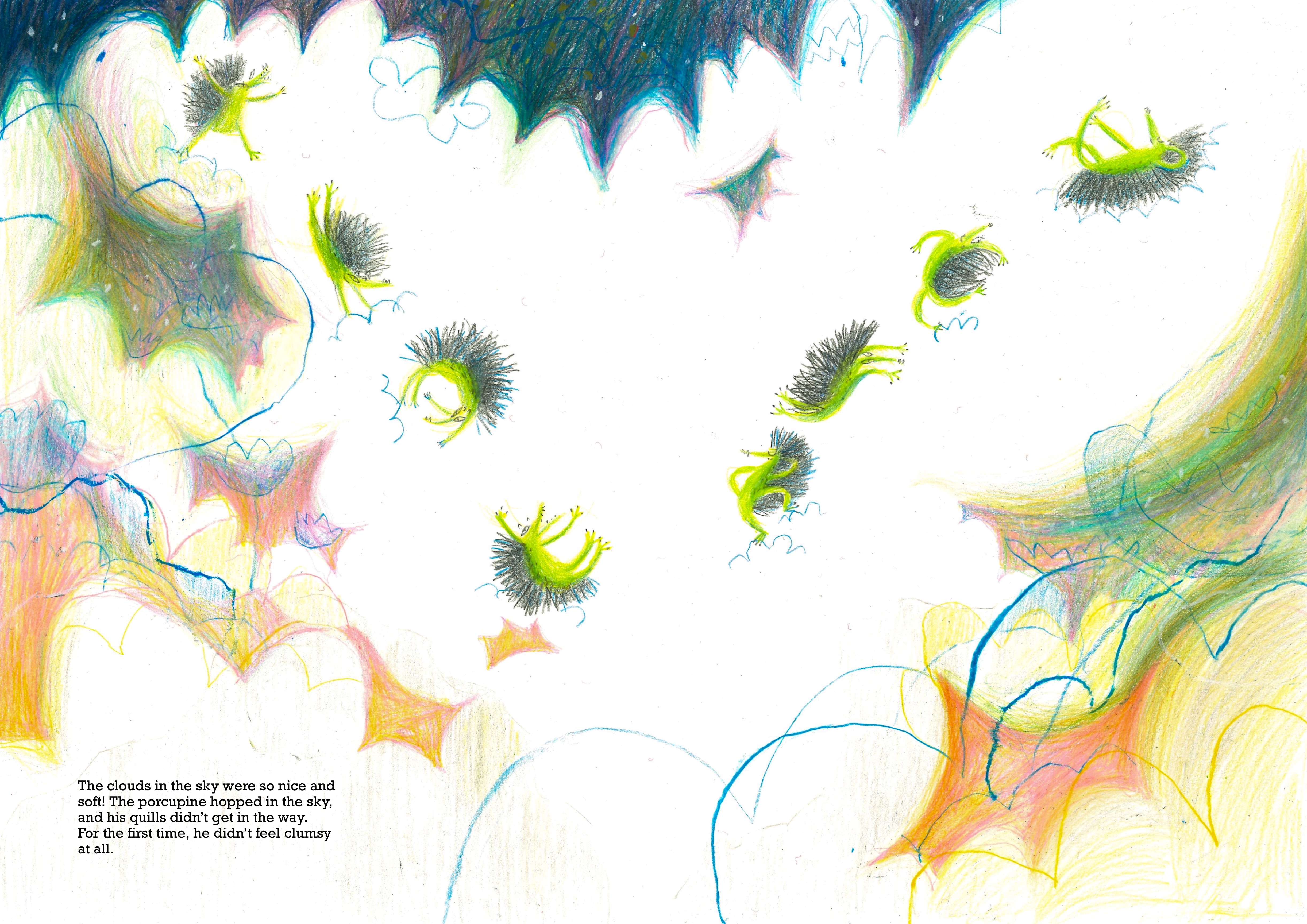 Иллюстрация к авторской книге "Раз — и помер дикобраз"